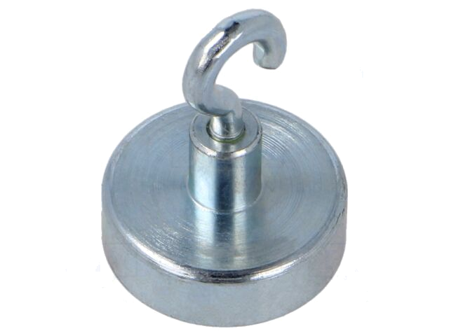 Magneet: vast; hard ferriet; 30N; 20mm; met haak Magneet: vast; hard ferriet; 30N; 20mm; met haak